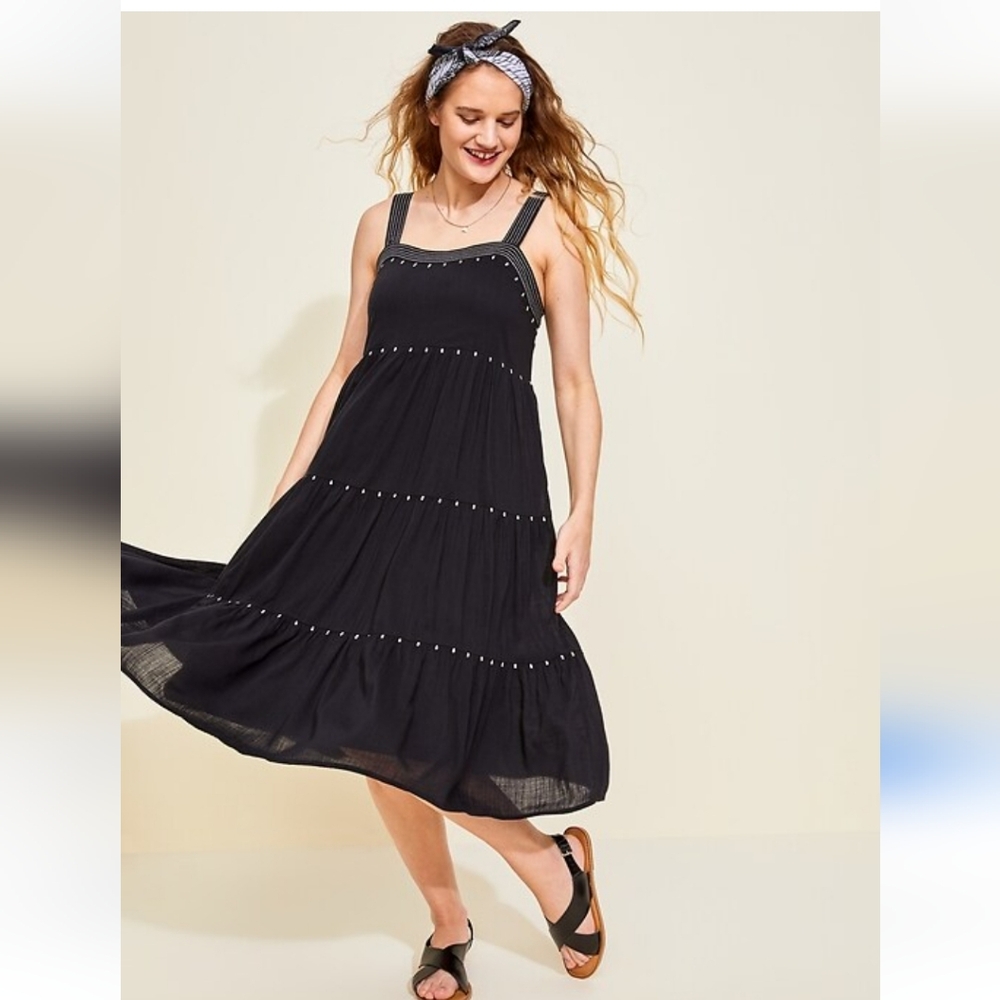 Black Sleeveless Women's Dress Midi Length Siz XL